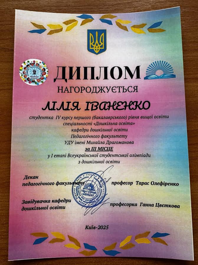 Олімпіада ДО нагородження 05.05.2025