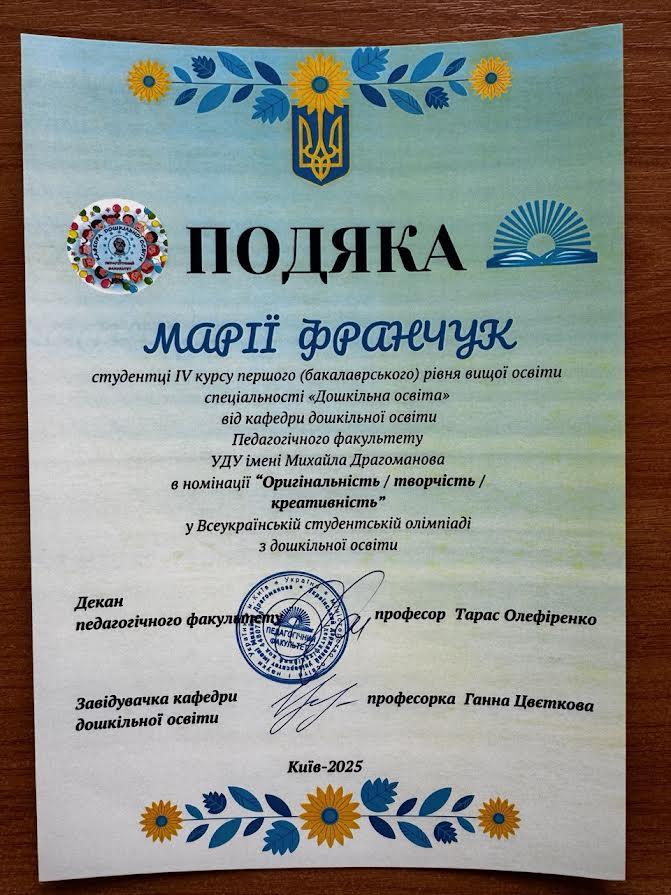 Олімпіада ДО нагородження 05.05.2025
