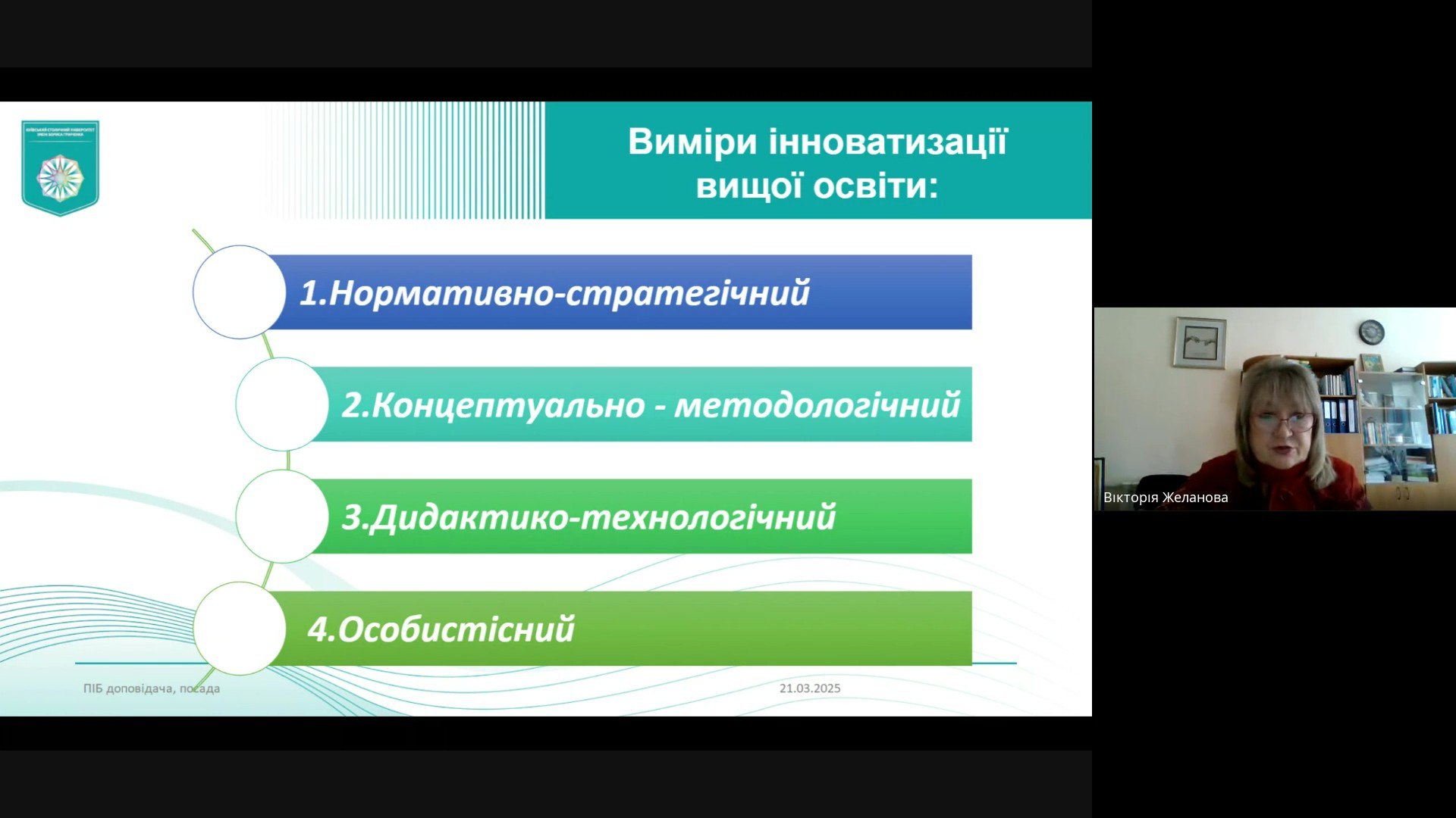 Гостьова лекція Желанова В. 21.03.2025 01