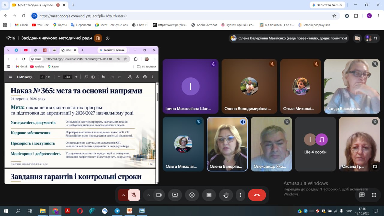 Якість освіти Засідання н м ради ПФ 13.10.2026 1